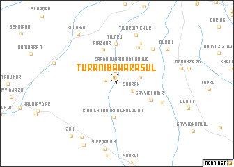 map of Tūrān-i Bāwa Rasūl