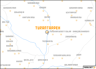 map of Tūrān Tappeh