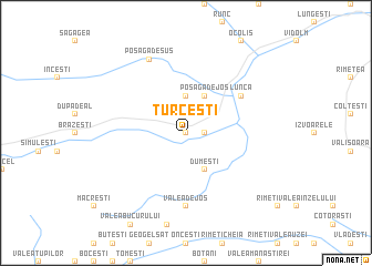 map of Turceşti