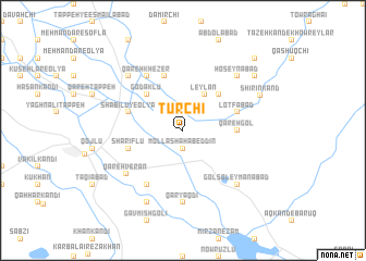 map of Tūrchī