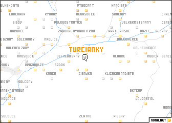 map of Turčianky