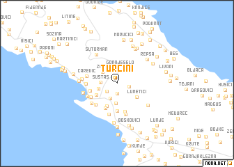 map of Turčini