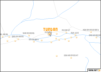 map of Tūrdān