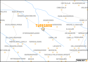 map of Turégano