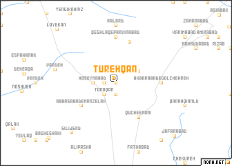map of Tūrehqān