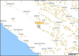 map of Turići