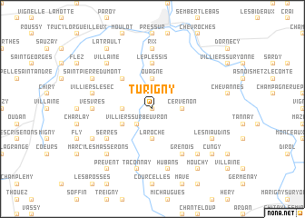 map of Turigny