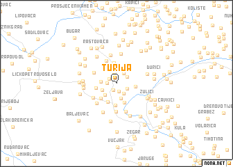 map of Turija