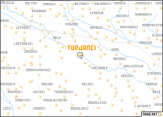 map of Turjanci