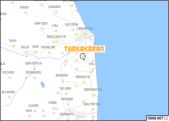 map of Türkǝkǝran