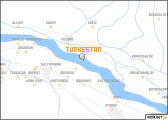 map of Turkestan