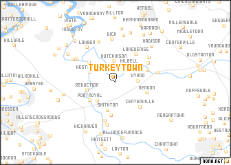 map of Turkeytown