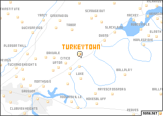 map of Turkeytown