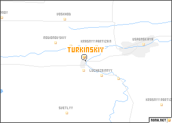 map of Turkinskiy