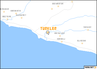 map of Türkler