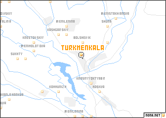 map of Turkmen-Kala