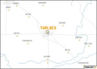 map of Turlock