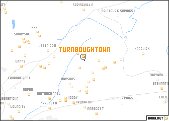 map of Turnbough Town