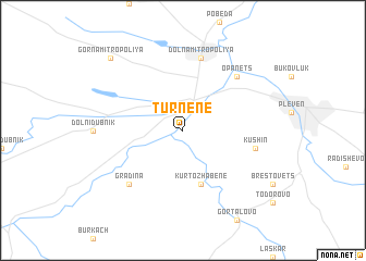 map of Tŭrnene