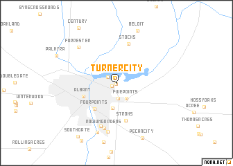map of Turner City