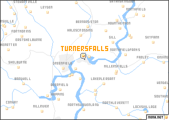 map of Turners Falls