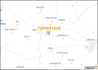 map of Turnertown