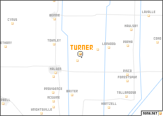 map of Turner