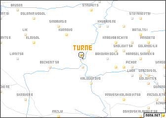 map of Tŭrne