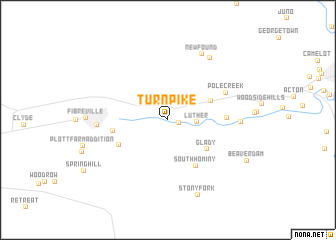 map of Turnpike