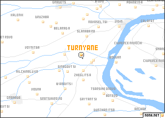 map of Tŭrnyane