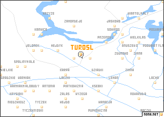 map of Turośl
