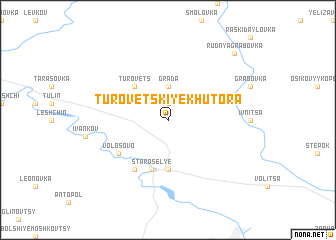 map of Turovetskiye Khutora