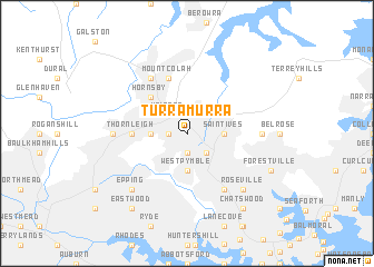 map of Turramurra