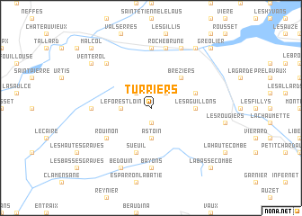 map of Turriers