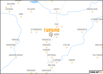 map of Turšino