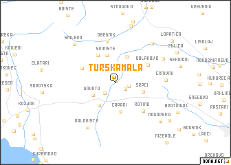 map of Turska Mala