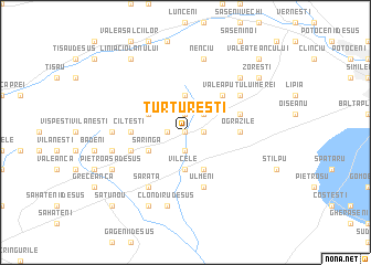 map of Turtureşti