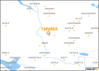 map of Turunen