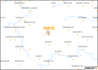 map of Turʼye