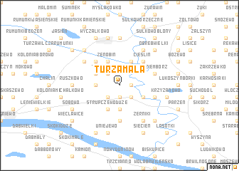 map of Turza Mała