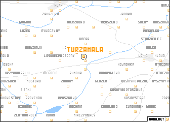 map of Turza Mała