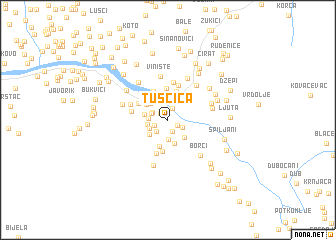 map of Tuščica