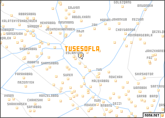 map of Ţūs-e Soflá