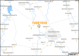 map of (( Tuseyevo ))