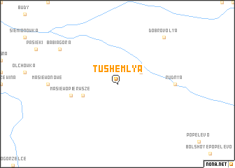 map of Tushemlya