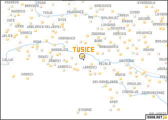 map of Tušiće