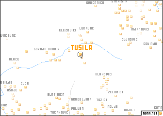 map of Tušila