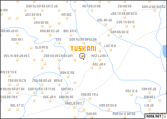 map of Tuškani