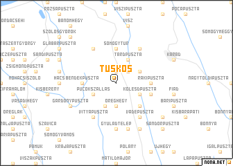 map of Tuskós