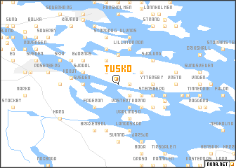 map of Tuskö